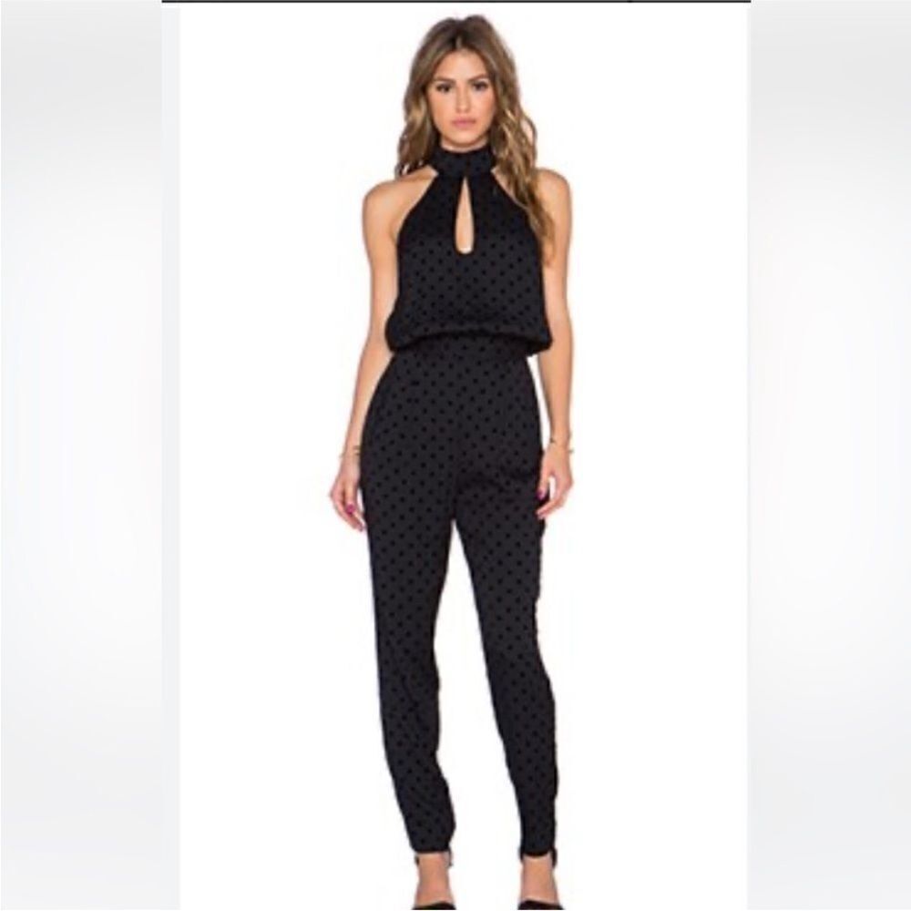 Zimmermann Black Polka Dot Jumpsuit, US2